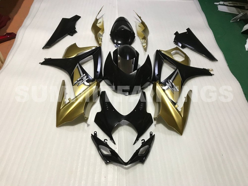 Fairings For Suzuki GSXR 1000 Black & Gold GSXR (2007-2008)
