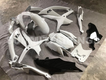 Fairings For Suzuki GSXR 600 750 Pure White Black GSXR (2008-2009-2010)