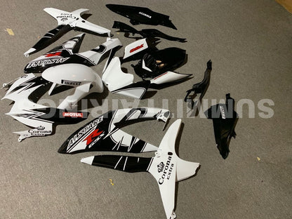 Fairings For Suzuki GSXR 600 750 Black White Alstare Corona (2008-2009-2010)