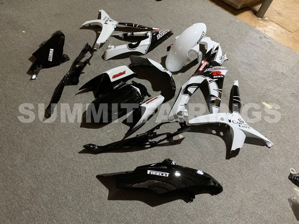 Fairings For Suzuki GSXR 600 750 Black White Alstare Corona (2008-2009-2010)