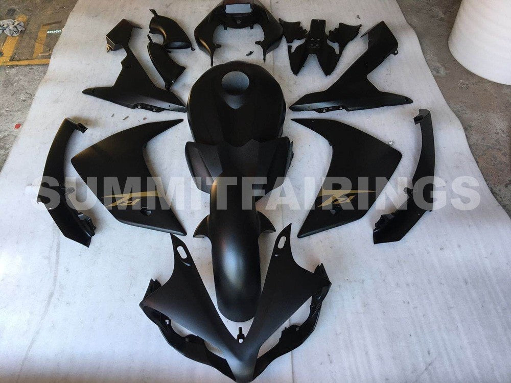Fairings For Yamaha YZF-R1 Black Matte & Gold R1 (2007-2008)