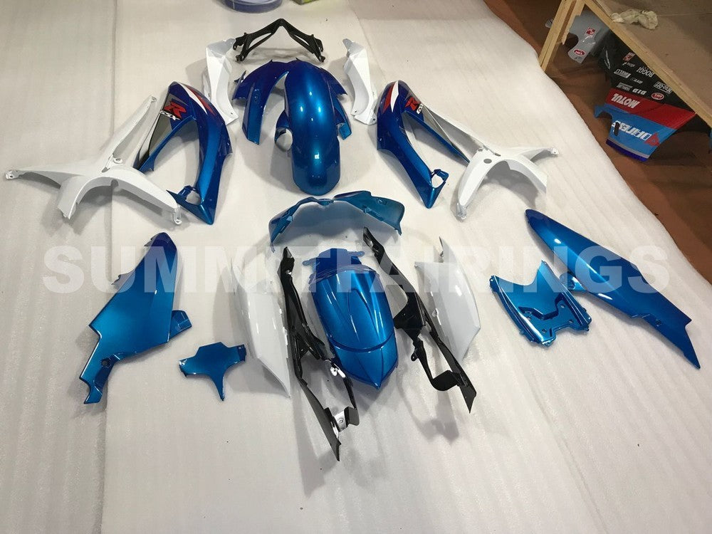 Fairings For Suzuki - GSXR600-750 K8 2008-2010 Blue White 2