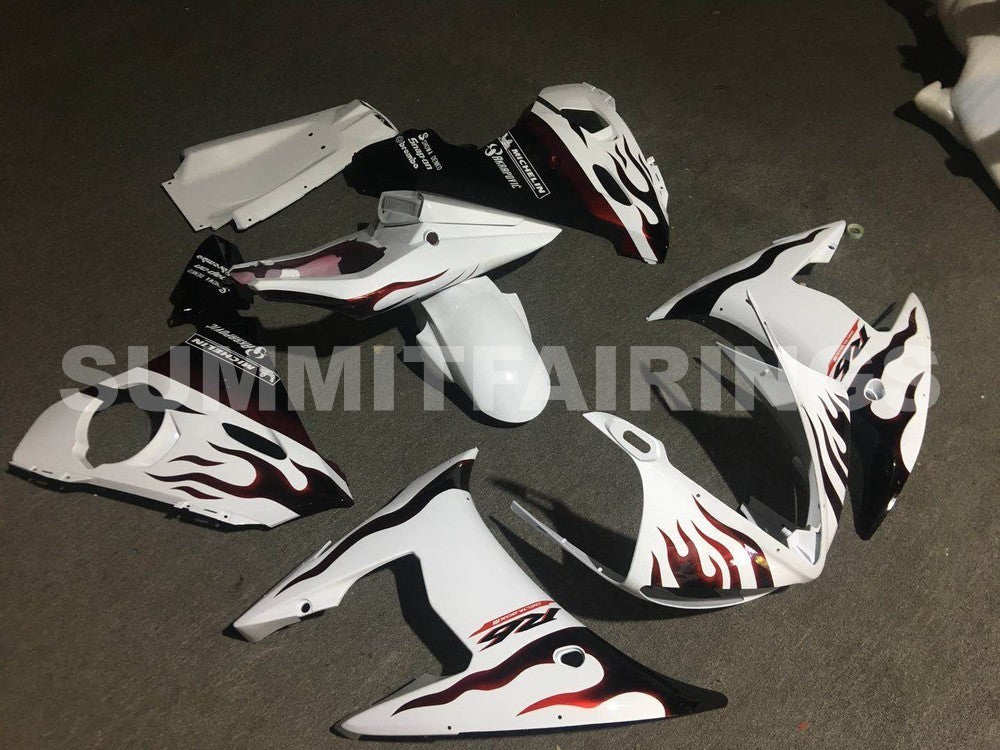 Fairings For Yamaha - YZF-600 R6 2003-2004 White and Flame
