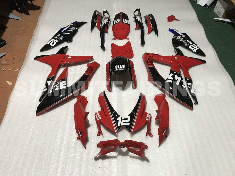Fairings For Suzuki GSX-R600 / 750, 2008-2010 - Red & Black Denso