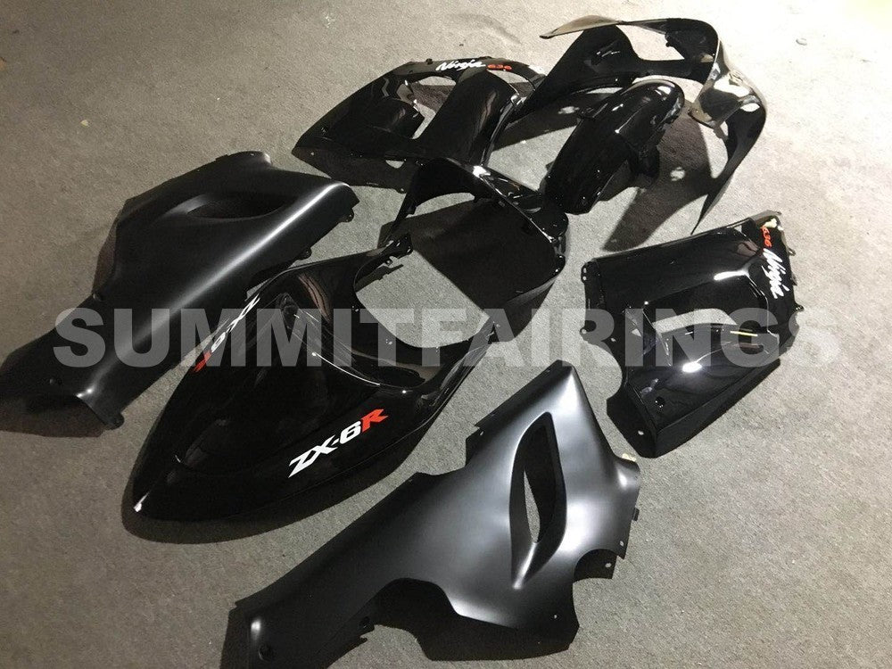 Fairings For Kawasaki ZX6R 636 Black ZX6R (2005-2006)