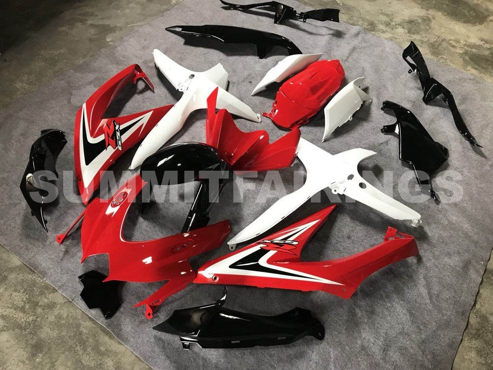 Fairings For Suzuki GSXR 600 750 Red White Black GSXR (2008-2009-2010)