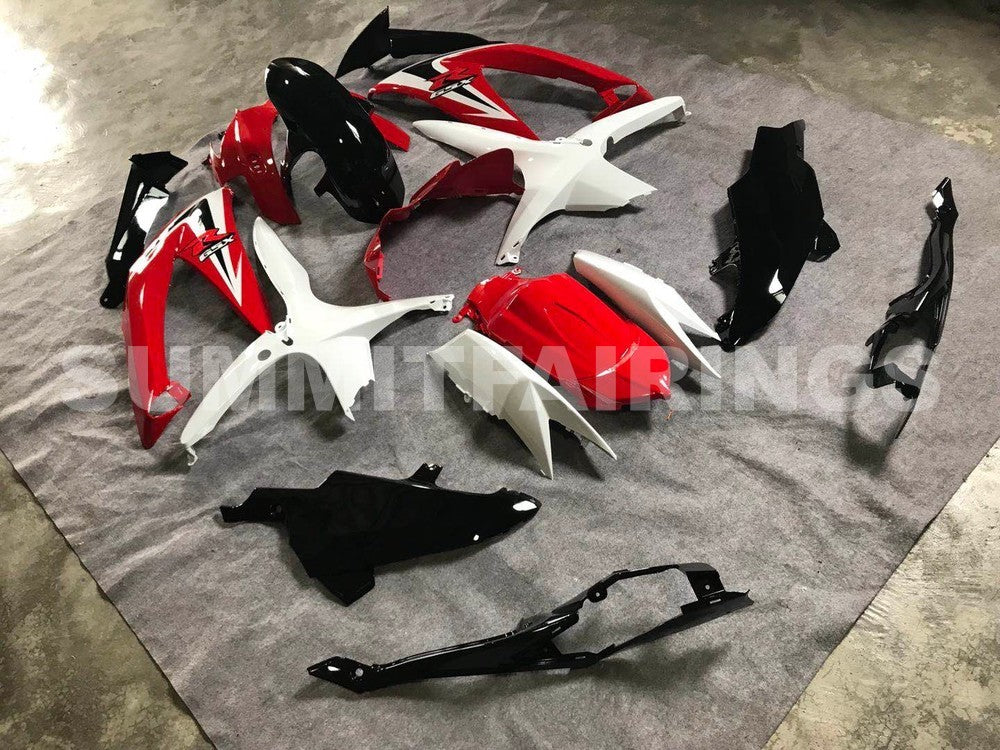 Fairings For Suzuki GSXR 600 750 Red White Black GSXR (2008-2009-2010)