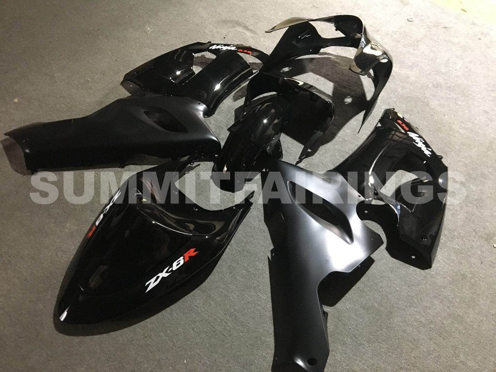 Fairings For Kawasaki ZX6R 636 Black ZX6R (2005-2006)