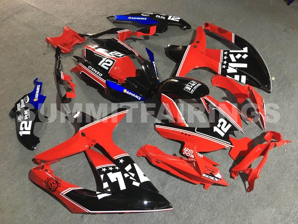 Fairings For Suzuki GSX-R600 / 750, 2008-2010 - Red & Black Denso