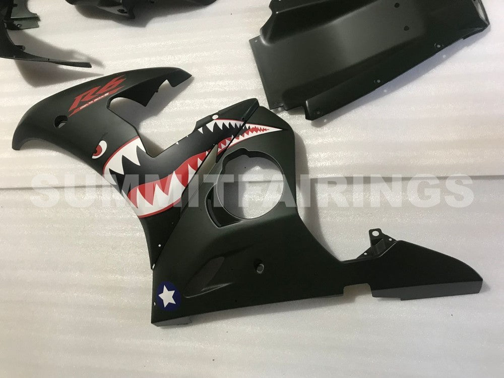 Fairings For Yamaha - YZF-600 R6 2003-2004 Matt Black Red Decals
