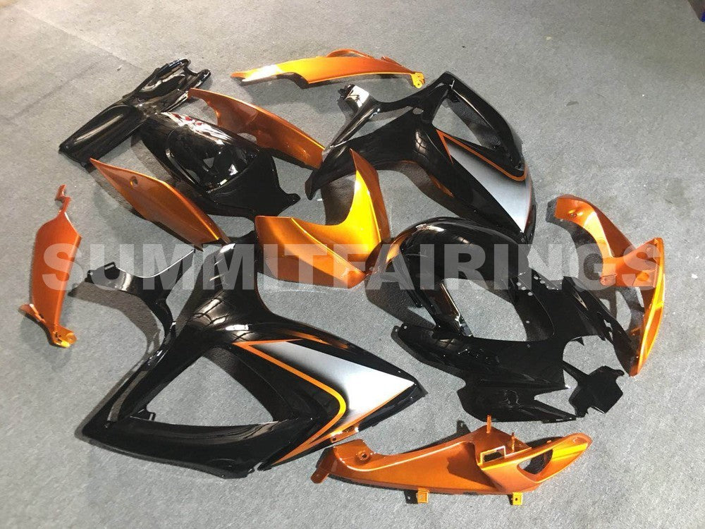 Fairings For Suzuki GSX-R600 / 750, 2006-2007 - Gloss Black & Orange