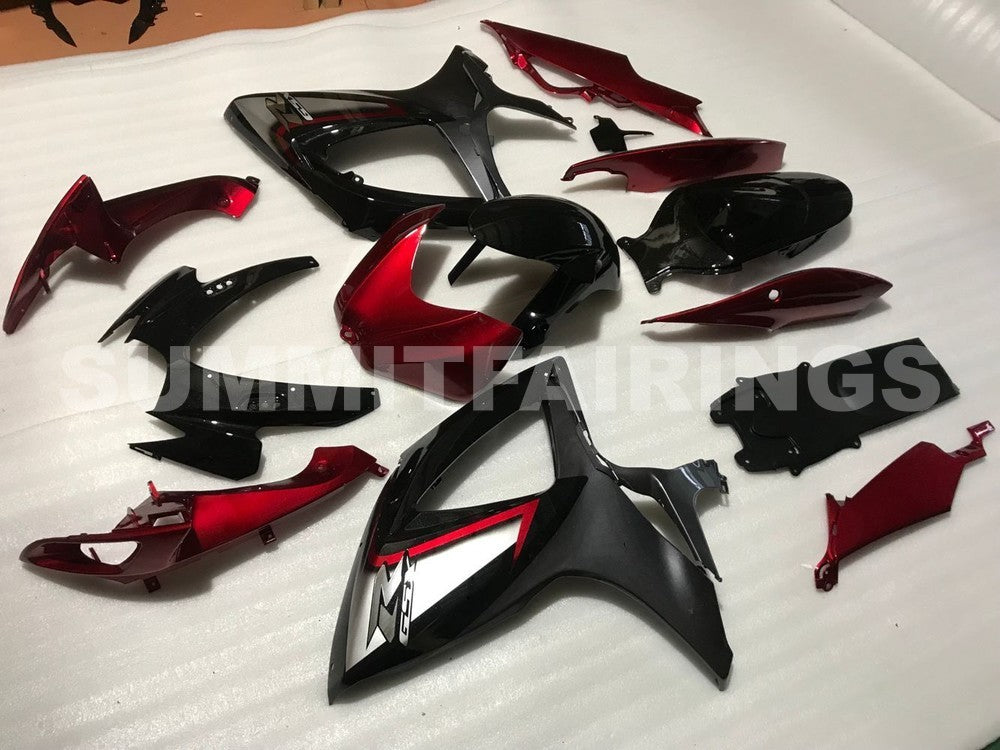 Fairings For Suzuki GSXR 600 750 Red Silver Black GSXR (2006-2007)