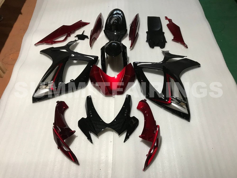 Fairings For Suzuki GSXR 600 750 Red Silver Black GSXR (2006-2007)