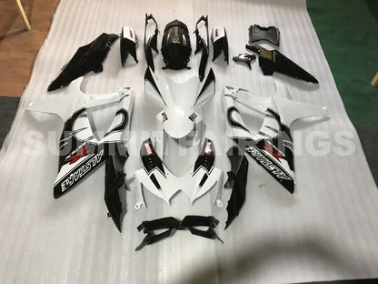 Fairings For Suzuki GSXR 600 750 Black White Alstare Corona (2008-2009-2010)