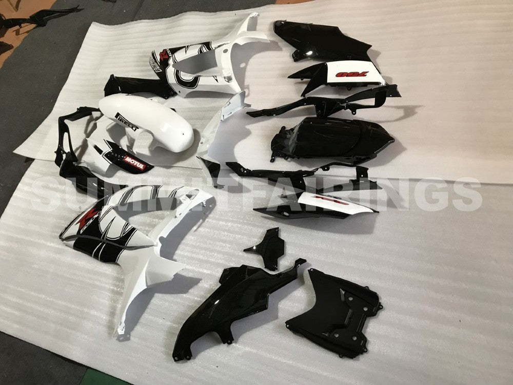 Fairings For Suzuki GSXR 600 750 Black White Alstare Corona (2008-2009-2010)