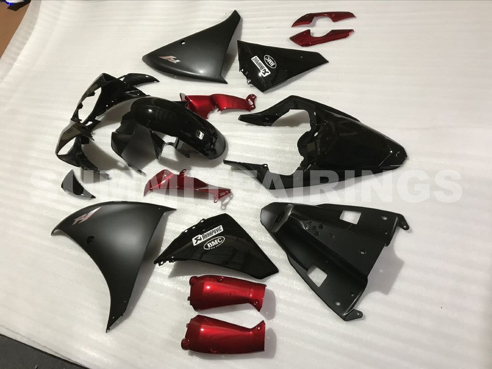 Fairings For Yamaha R1, 2009-2012 - Matte Black Gloss Black