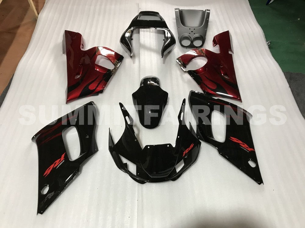 Fairings For Yamaha - YZF-600 R6 1998-2002 Red and Black
