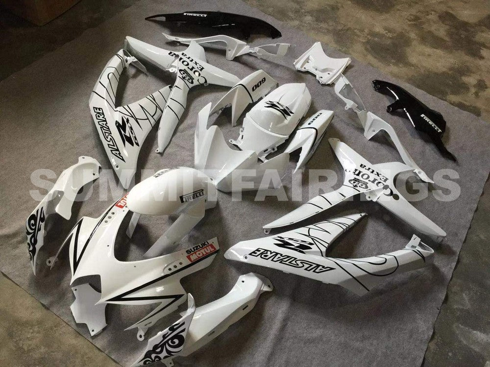 Fairings For Suzuki GSXR 600 750 (2008-2010) Black White