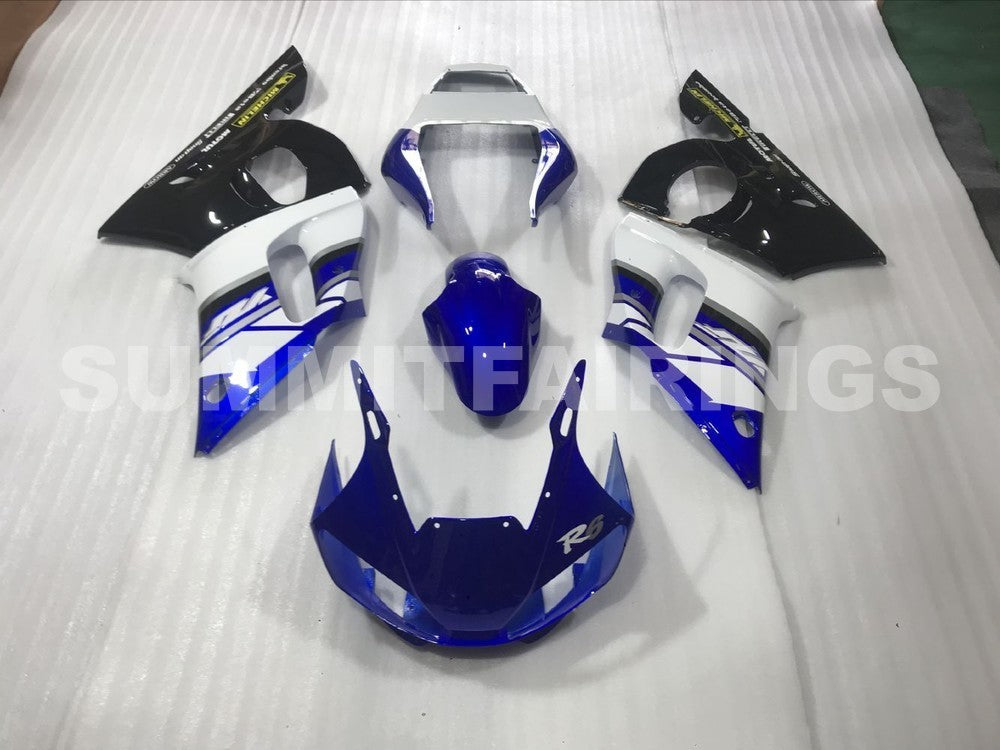 Fairings For Yamaha - YZF-600 R6 1998-2002 Blue White and Black