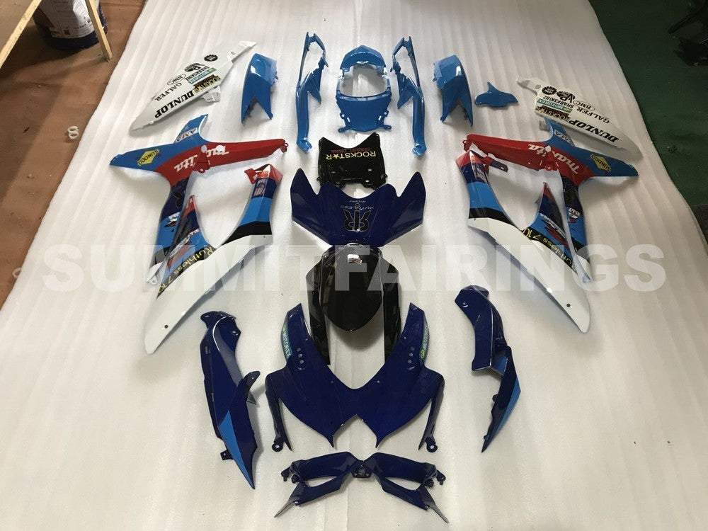 Fairings For Suzuki GSXR 600 750 Blue Rockstar Malkita (2008-2009-2010)