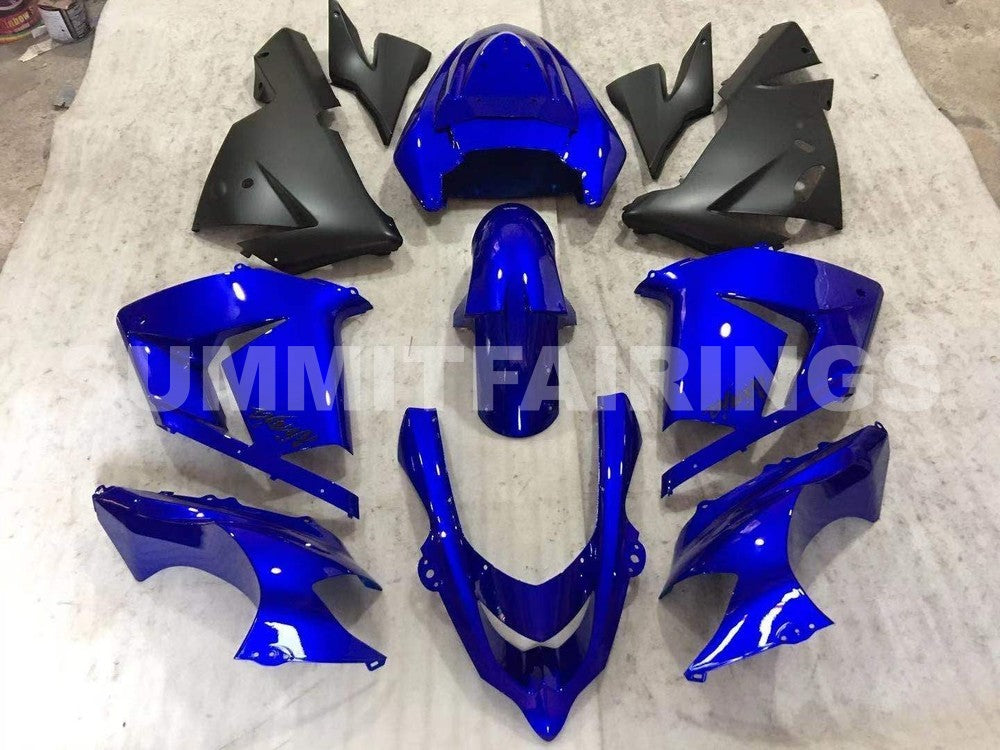 Fairings For Kawasaki ZX 10R Blue Black Ninja (2004-2005)