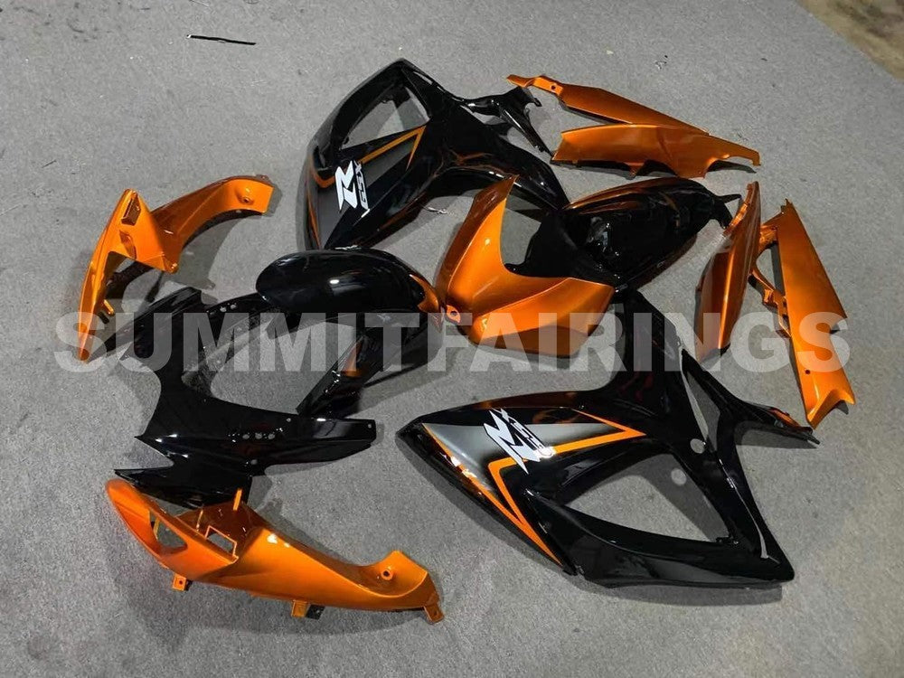 Fairings For Suzuki GSX-R600 / 750, 2006-2007 - Gloss Black & Orange