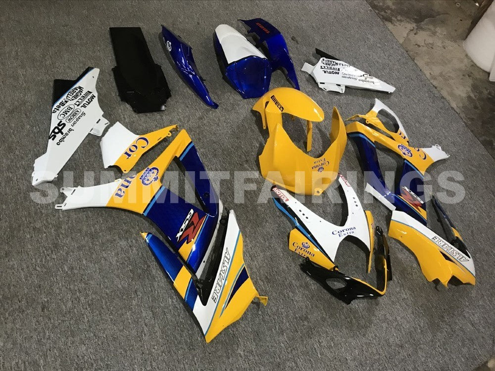Fairings For Suzuki GSXR 1000 Yellow Blue Alstare Corona (2007-2008)