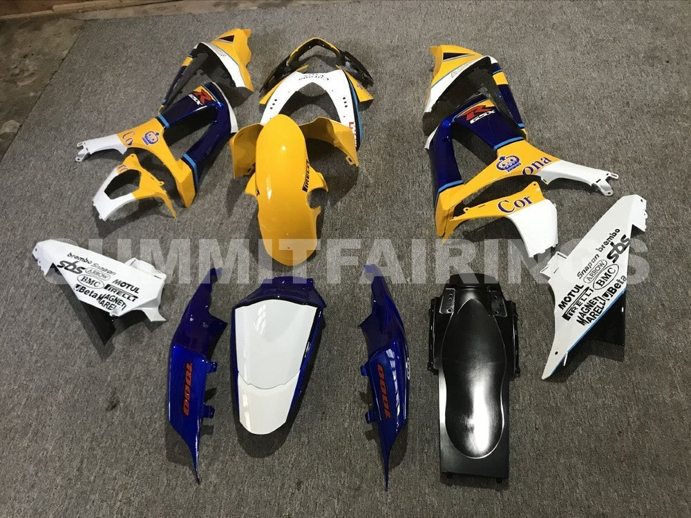 Fairings For Suzuki GSXR 1000 Yellow Blue Alstare Corona (2007-2008)