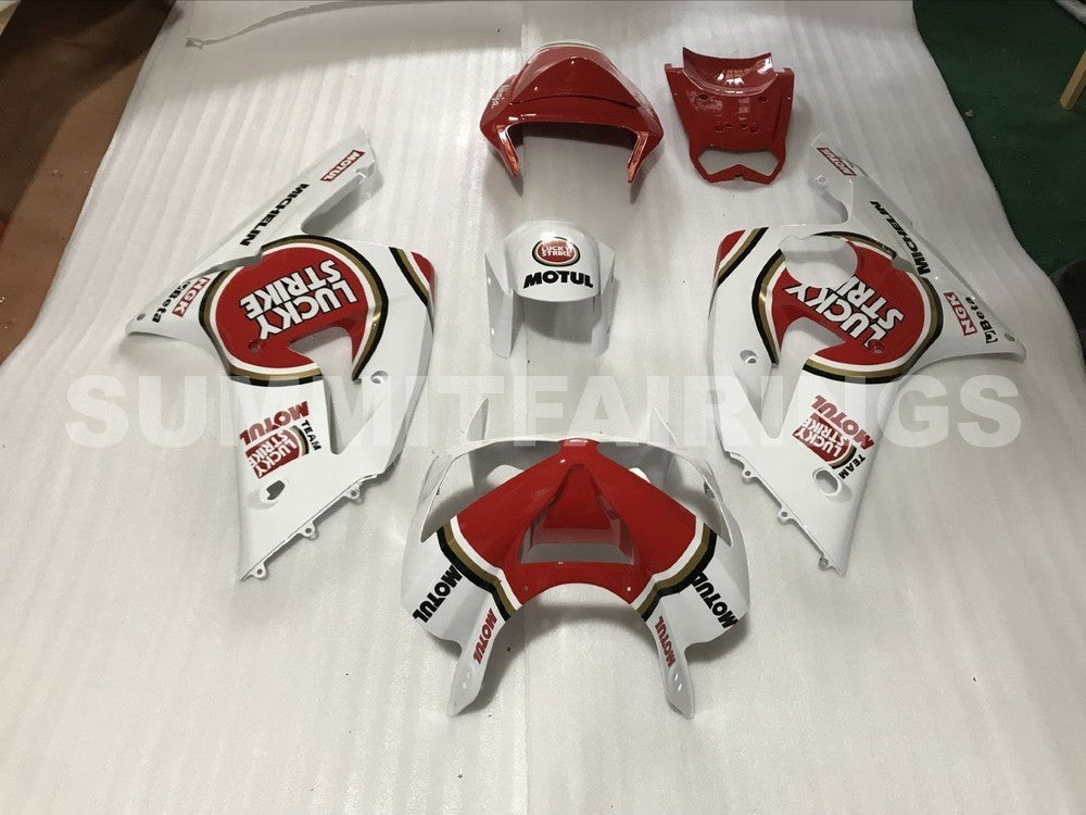 Fairings For Kawasaki ZX6R 636 White Red Ninja (2003-2004)