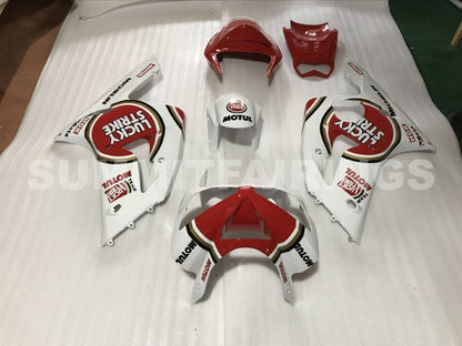 Fairings For Kawasaki ZX6R 636 White Red Ninja (2003-2004)