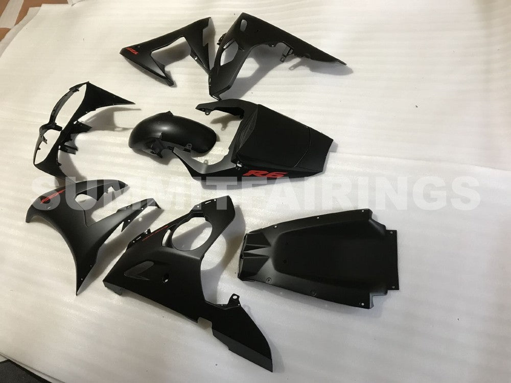 Fairings For Yamaha - YZF-600 R6 2003-2004 Matt Black Red Decals
