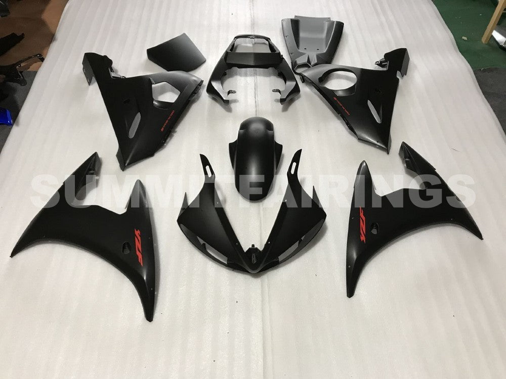 Fairings For Yamaha - YZF-600 R6 2003-2004 Matt Black Red Decals