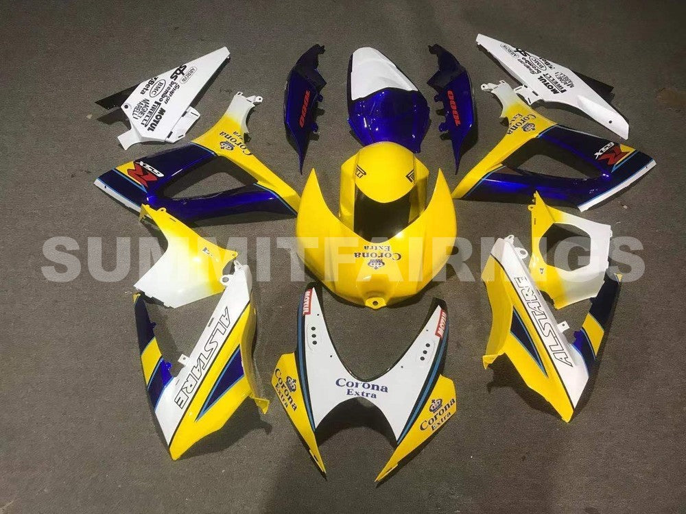 Fairings For Suzuki GSXR 1000 Yellow Blue Alstare Corona (2007-2008)