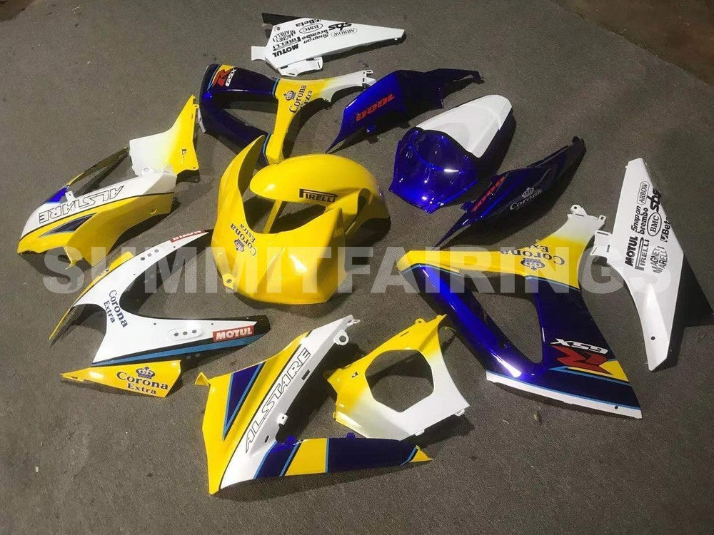 Fairings For Suzuki GSXR 1000 Yellow Blue Alstare Corona (2007-2008)