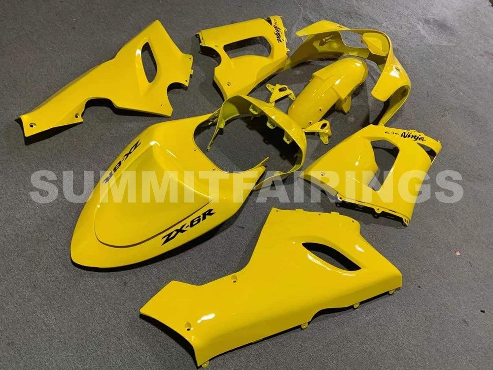 Fairings For Kawasaki ZX6R 636 Yellow Black Ninja (2005-2006)