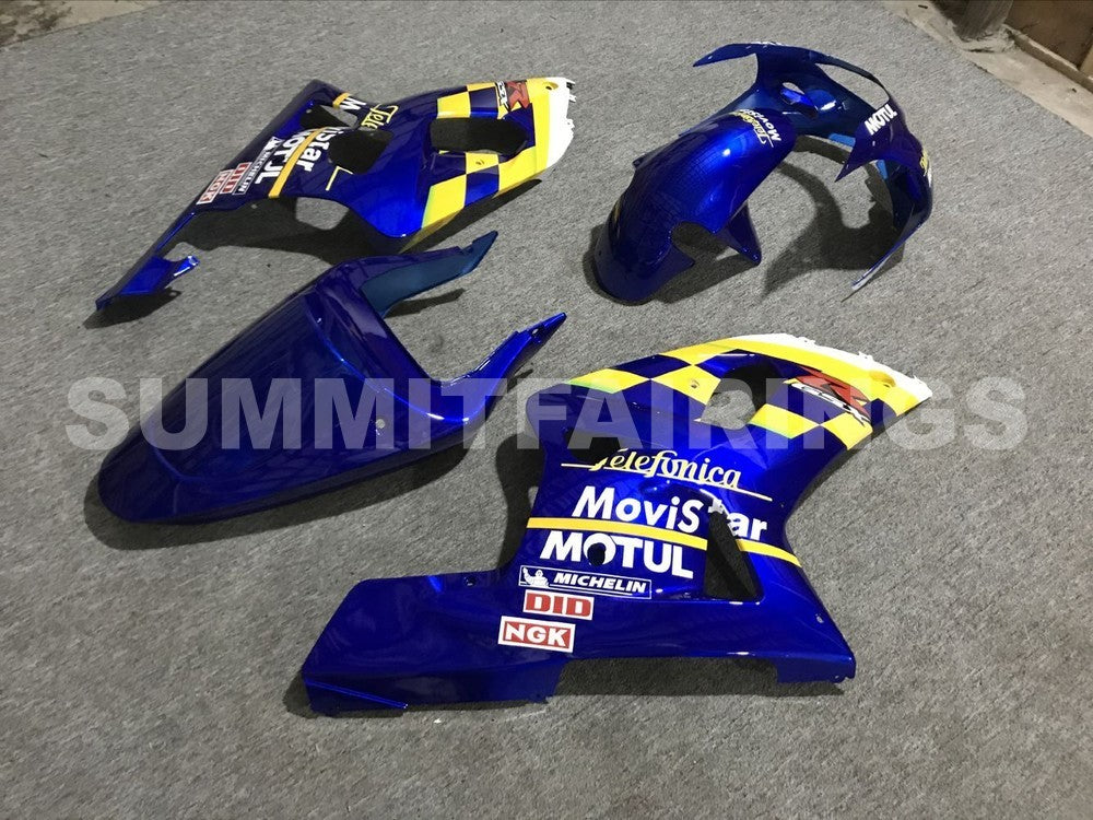 Fairings For Suzuki - GSXR600-750 K1 2001-2003 Yellow Silver