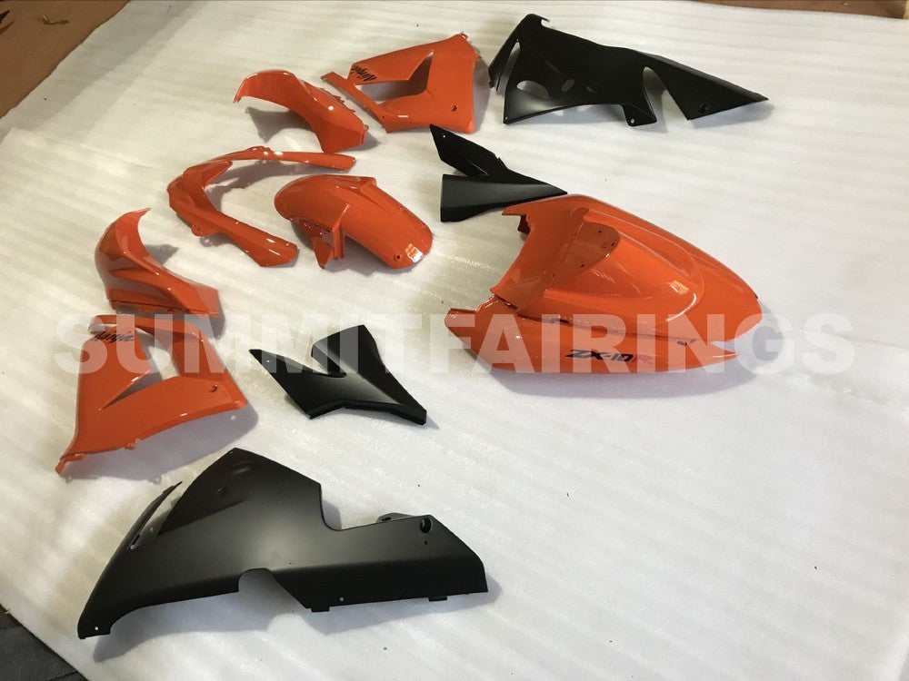 Fairings For Kawasaki ZX-10R, 2004-2005 - Orange & Matte Black