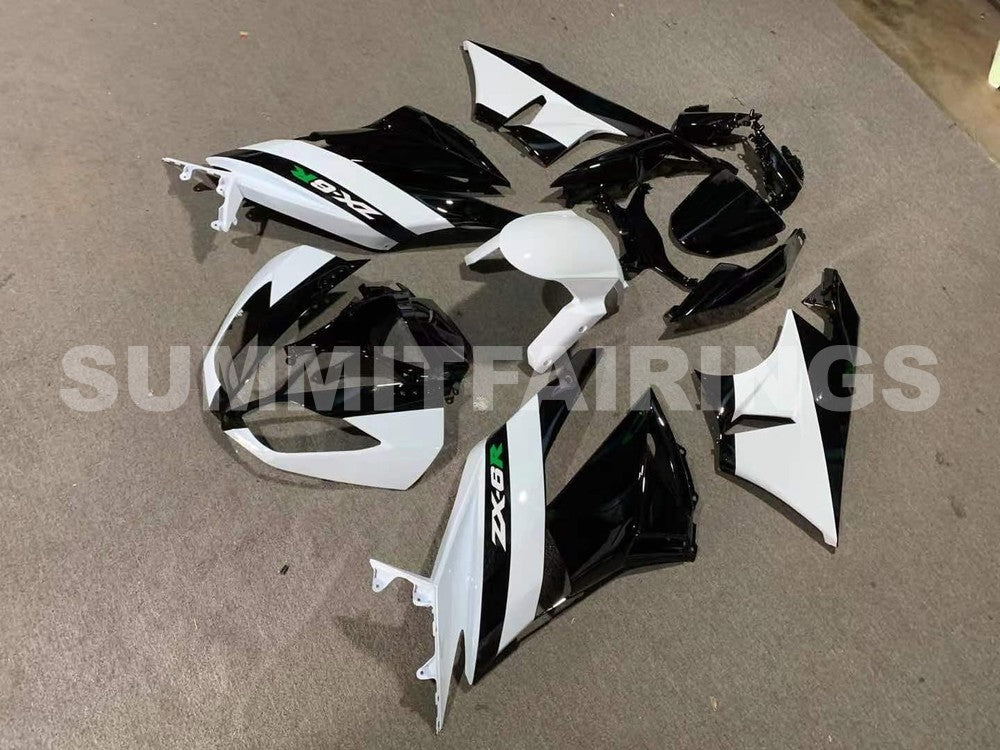 Fairings For Kawasaki ZX-6R, 2009-2012 - White & Black Fairing Kit