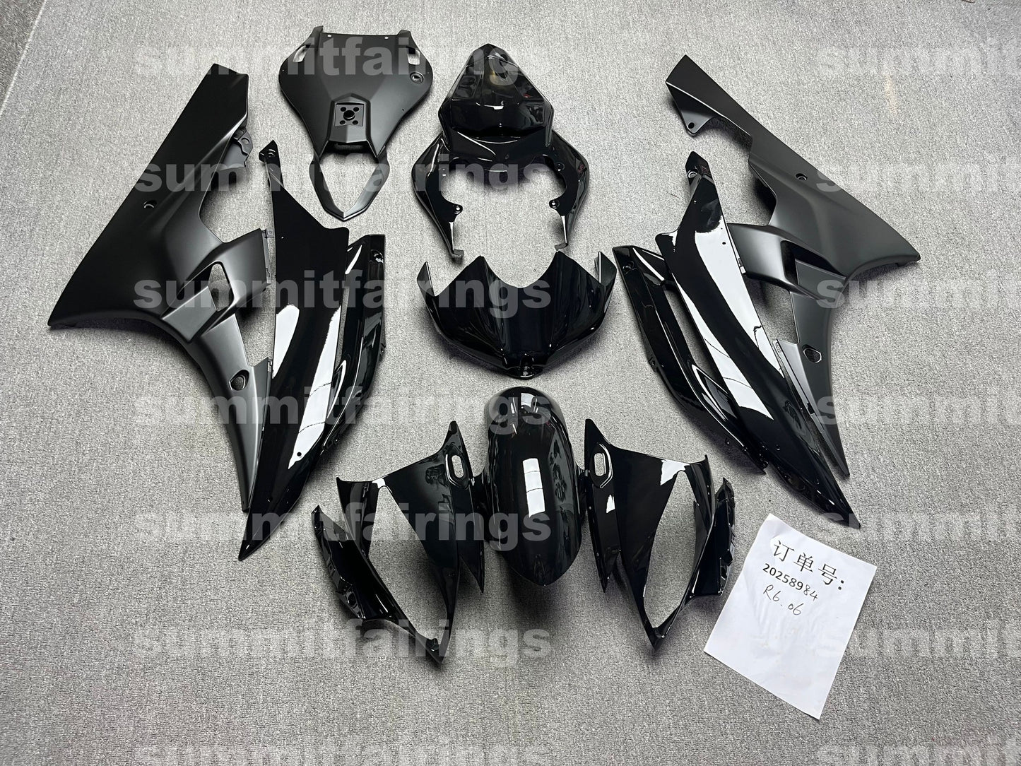 Fairings For Yamaha YZF-R6 Contrast Black R6 (2006-2007)