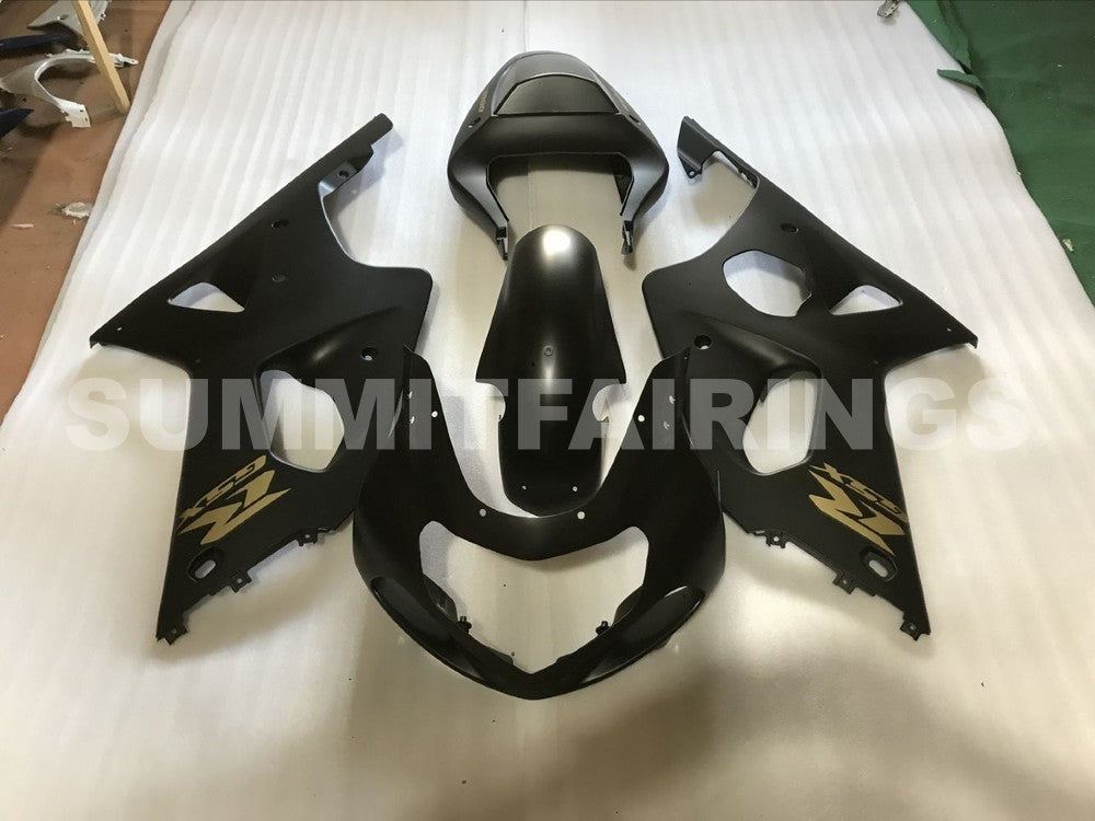 Fairings For Suzuki - GSXR1000 K1/2 2000-2002 Matt Black Gold Decal