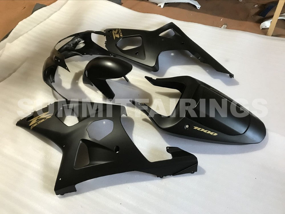 Fairings For Suzuki - GSXR1000 K1/2 2000-2002 Matt Black Gold Decal