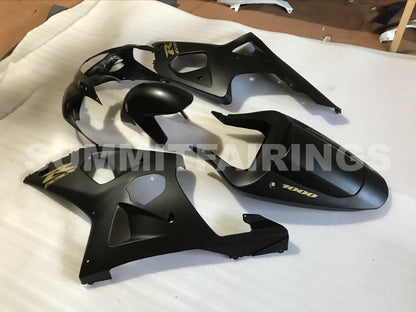 Fairings For Suzuki - GSXR1000 K1/2 2000-2002 Matt Black Gold Decal