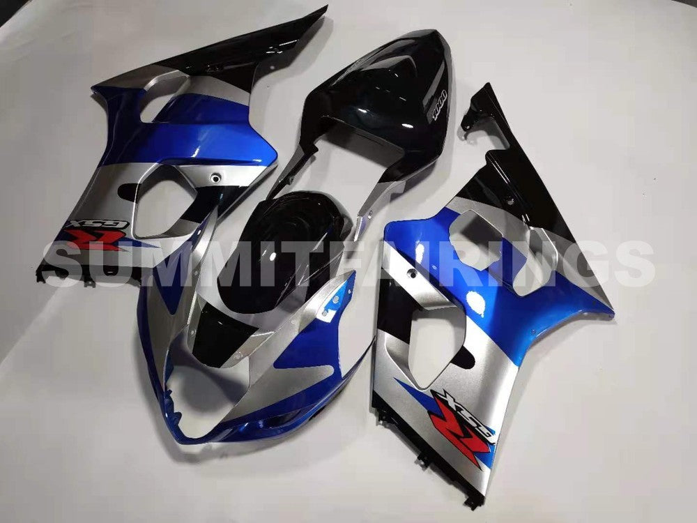 Fairings For Suzuki GSX-R1000, 2003-2004 - Blue, Silver & Black