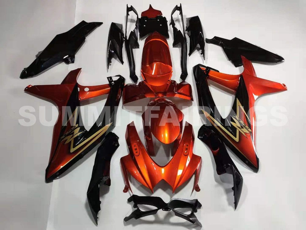 Fairings For Suzuki - GSXR600-750 K8 2008-2010 Black Orange