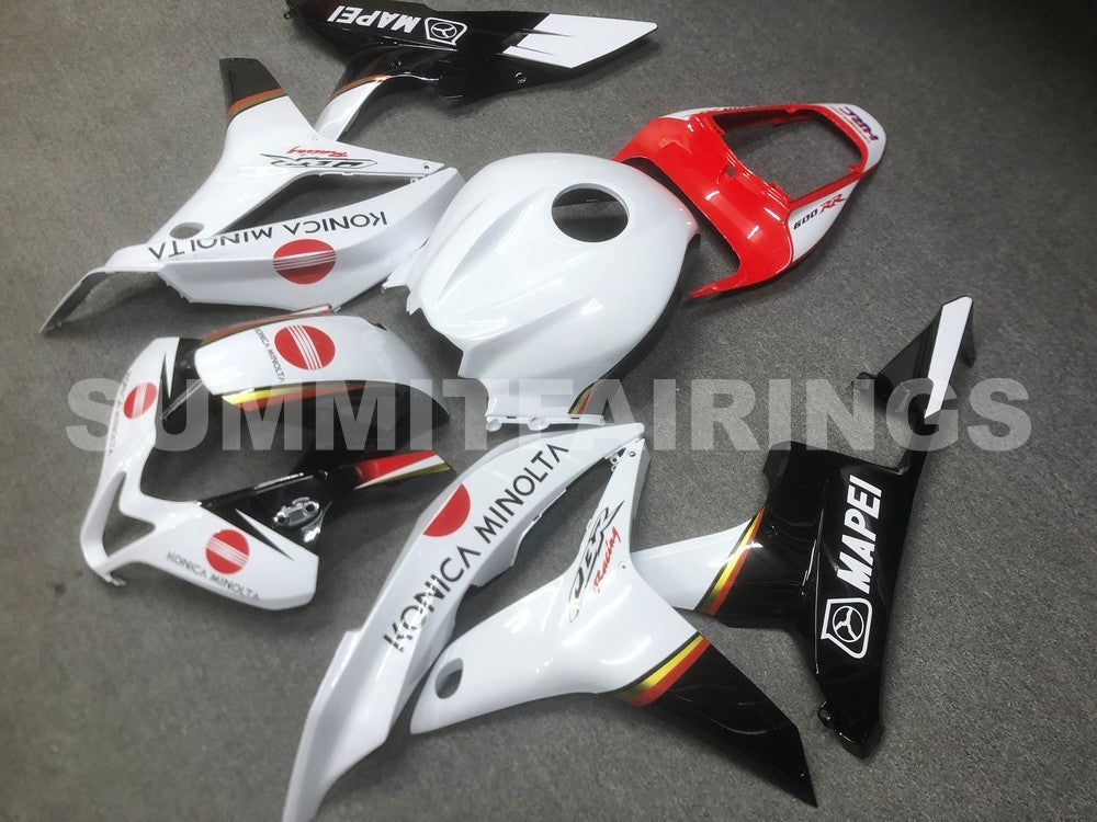Fairings For Honda CBR 600 RR White & Red Konica (2007-2008)