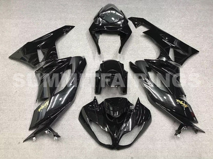 Fairings For Kawasaki ZX-6R, 2009-2012 - All Black with Gold Sticker
