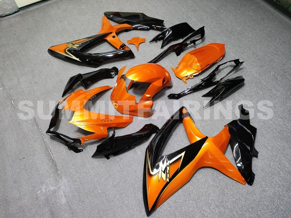 Fairings For Suzuki - GSXR600-750 K8 2008-2010 Black Orange