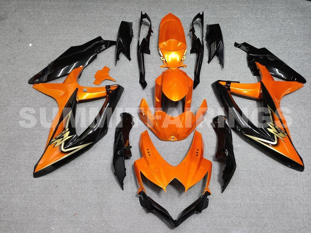 Fairings For Suzuki - GSXR600-750 K8 2008-2010 Black Orange