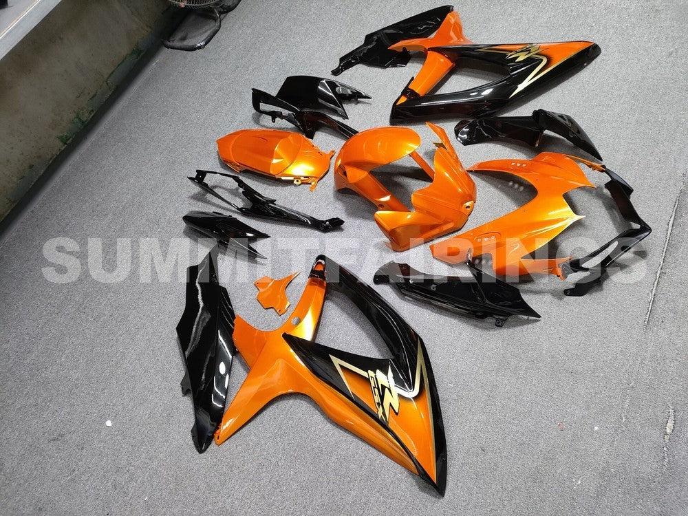 Fairings For Suzuki - GSXR600-750 K8 2008-2010 Black Orange