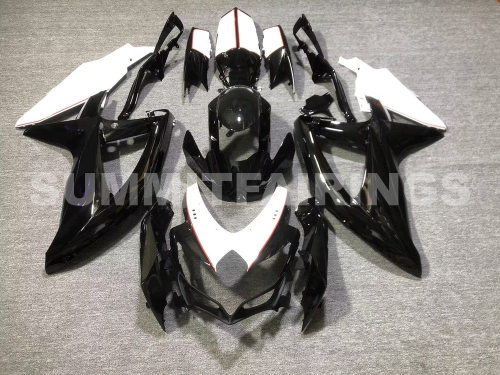 Fairings For Suzuki GSXR 600 750 Black White GSXR (2008-2009-2010)